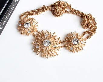 Kenneth Jay Lane KJL for Avon StarBurst Crystal necklace , Statement KJL necklace # 1461