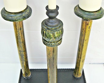 Bamboo Poles Candle Holder, Pillar and Taper Candle Holder, Dark Green, Out Door, Decor Grass Green, Room Decor, Sunny Yellow, Beach Decor
