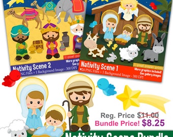 Nativity Bundle - Nativity clipart - Bundle price