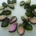 50 Beautiful Czech Glass Olive Vitrail Matte Leaf Beads Size 9x14