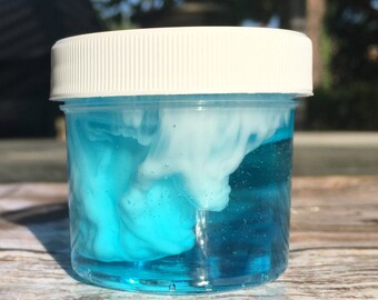Blue Avalanche Slime (2 oz.) Clear Slime Instagram Slime Blue Slime Stress Relief, Therapy Tool Party Favor