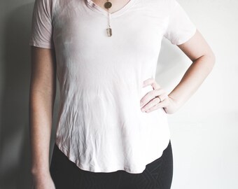 Avocado Dyed Scoop Neck T Shirt