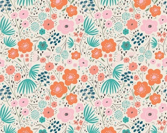 SALE!! 1 Yard Ava Rose by Deena Rutter for Riley Blake Designs- 5872 Cream Floral