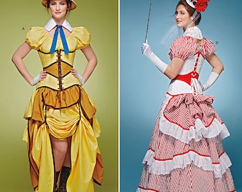 Sewing Pattern-Simplicity 8159-Steampunk Top, Corset and Skirt-Size 6-14