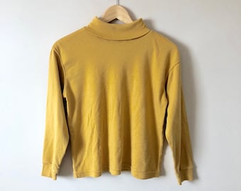 90s Mustard Yellow Turtleneck Shirt