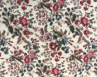 Vintage Floral Cotton Fabric