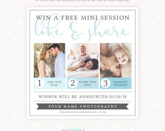 Contest Template, Giveaway Template, Facebook Template, Social Media Template, Instagram Template, Like and Share, Share and win