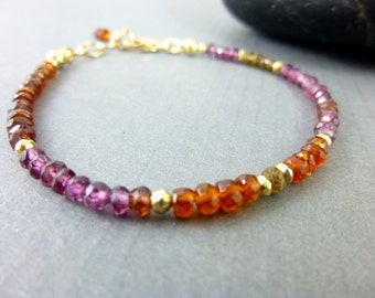 Sapphire Chakra Bracelet, Tunduru Sapphire Bracelet, Gift for Her, Healing Energy Bracelet, Stacking Chakra Bracelet, Energy Healing Jewelry