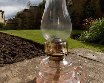 Victorian Pink Glass Fingerlamp