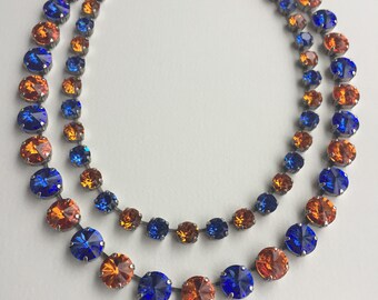 Florida Gators inspired Crystal Necklace