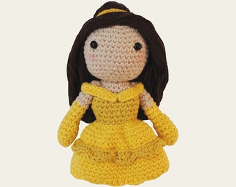 Belle - Disney Princess. Beauty and the Beast, Wall Disney, Amigurumi Pattern PDF, DIY, Crochet Pattern, Nursery, Gift, Instant download