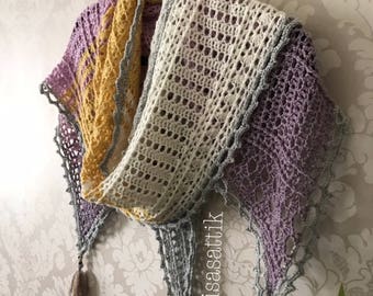 PDF Crochet Shawl Pattern - Wisteria Way