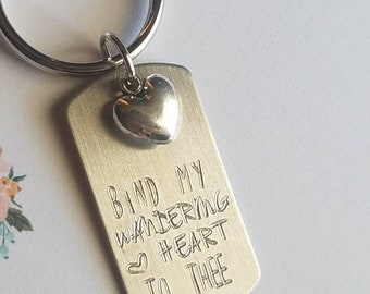 Bind My Wandering Heart to Thee Keychain
