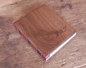 custom monogram black walnut wedding guest book journal recipe anniversary gift personalized rustic cabin retirement memory - made to order
