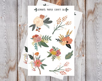 2-Pack Floral Stickers for Journal or Planner