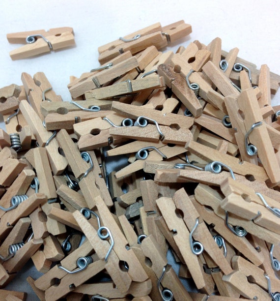 25 mini clothes pins 1 inch great for rustic gift wrapping or