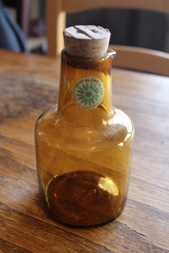 Vintage Counterpoint San Francisco Amber Hand Blown Glass