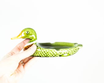 Vintage duck ashtray porcelain