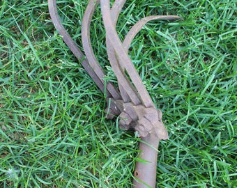 Vintage Hand Cultivator Head 5 Tine Claw Farm Garden Tool Rustic