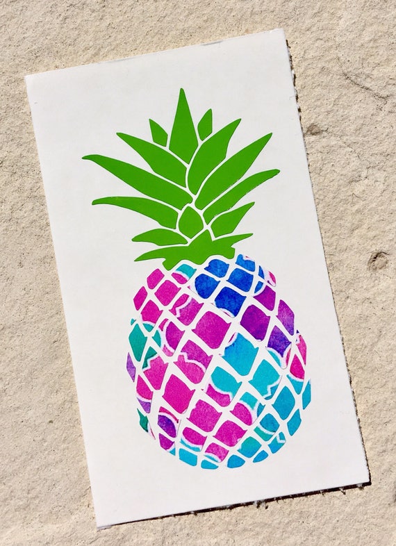 Items similar to Pineapple Decal, Pineapple Sticker, Custom Decal ...