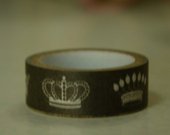 1 Roll of Japanese Washi Tape Roll- Crowns