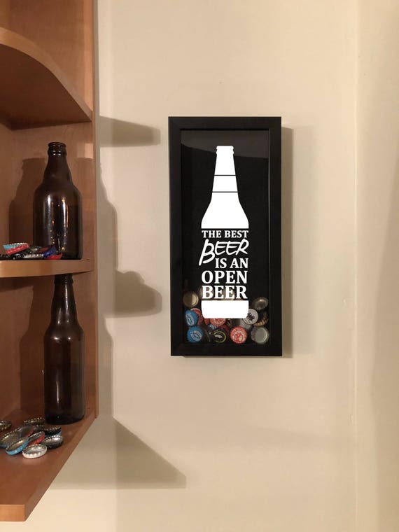The Best Beer is an Open Beer Wall Hanging Bottle Cap Holder
