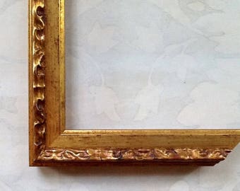 Vintage Gold Picture Frame - Picture Frame -Custom Picture Frame 4x4, 4x6, 5x5, 5x7, 8x8, 8x10, 8.5x11, 10x10, 11x14, 16x20, 18x24, 24x30