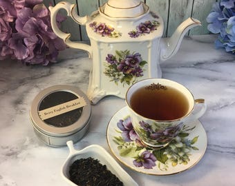 Berry English Breakfast Tea Elderberries and Full Leaf Pekoe Black Loose Leaf Tea