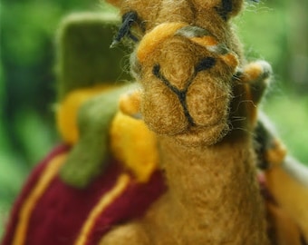Needle Felted Camel/Nativity Set Camel/Camel Decor/Camel Lovers/Camel Gifts/Three Kings/Wise Men Camel