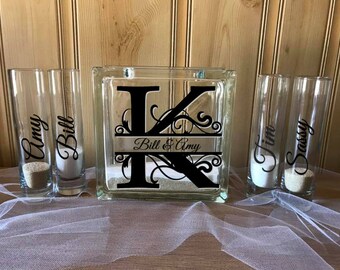 Unity Sand Ceremony Set, Blended family Sand Ceremony, Wedding ceremony, Unity set, Personalized Unity, Sand Ceremony Set, Unity sand block