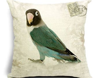 Birdie Portrait Decorative Pillow Cover - Lovebird
