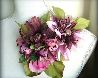 Fleur de Belle - OOAK brooch/hairclip - Ready to ship xx