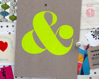Ampersand Screen Print - Neon Yellow (3rd Edition)