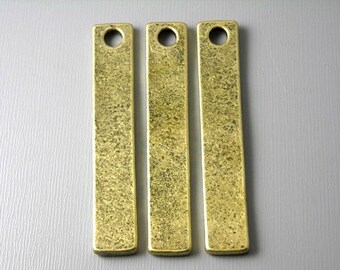 CHARM-BAR-AB-52MM - Contemporary Bar Charm, Extra Long, Antique Brass, 4 pcs
