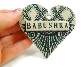 Babushka Ornament, Grandmother Gift, Christmas Ornament, New Grandmother, Babushka Birthday, Mother's Day Gift, Russian Grandmother Gift