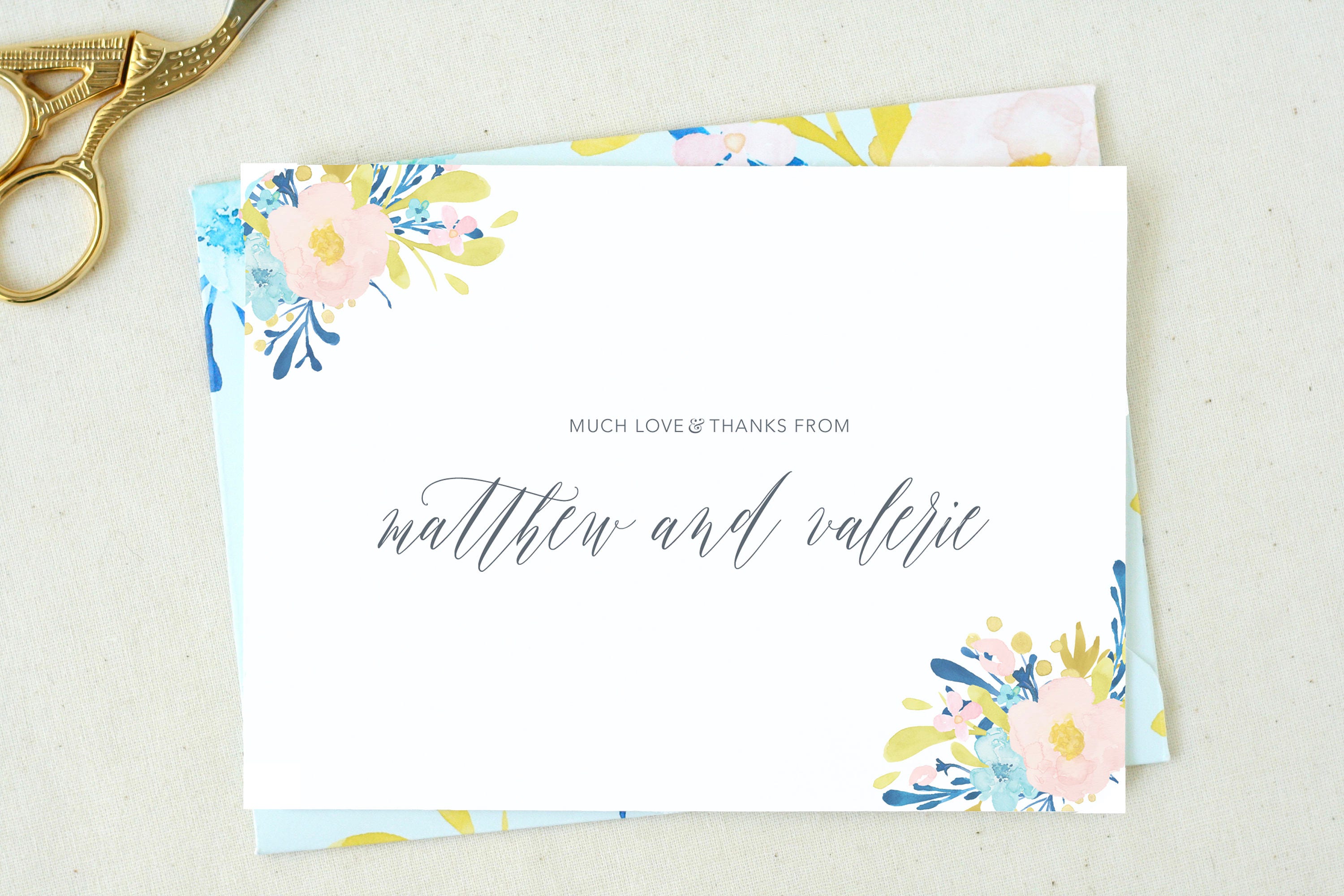 Custom Engaged Gift. Thank You Cards. Couple Thank You Cards.