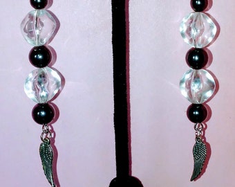 Hematite earrings.