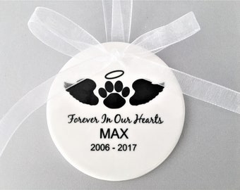 Personalized Pet Memorial Ornament, Pet Memorial Ornament, Memorial Ornament, Pet Loss Ornament, Pet Remembrance Gift, Christmas Ornament