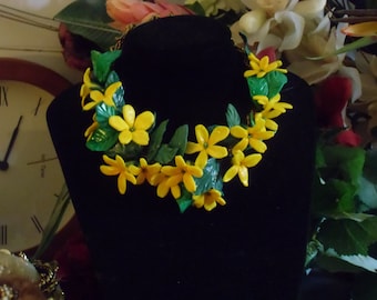 Spring-yellow jasmine, delicate, light spring.