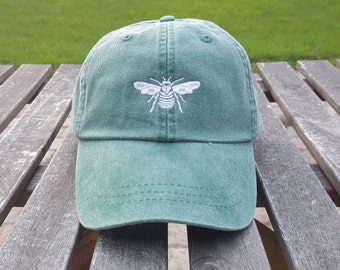 Monogrammed hat, Logo Hats, Bumble Bee hat, Bee hat, Leather Strap, Monogrammed logo hat, Queen Bee