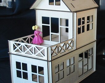 Wooden Dollhouse Plywood Kit Type A