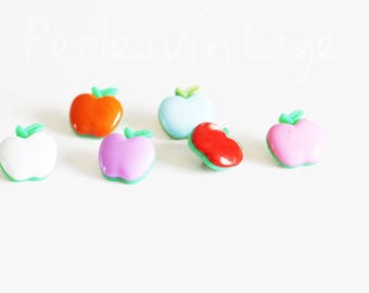 SALE 10 buttons two-tone Apple — bright multicolor set