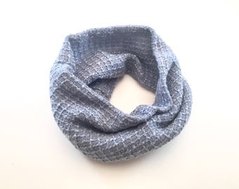 Icy Blue Boucle Infinity Scarf