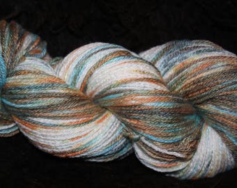 Hand dyed "lionheart" Merino Bamboo worsted weight yarn
