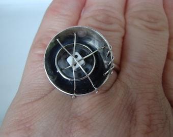 Found Objects & Sterling Silver Ring #085