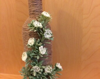 Decorative Wine Bottles Wrapped in Twine