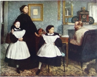 The Bellelli Family, by Degas - a Frameable, Vintage 1952 Frameable Art Print