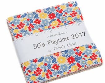 30's Playtime 2017 Charm Pack from Moda Fabrics - (42) 5" squares 30's Fabric