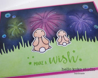Handmade Make a Wish - Birthday Celebration Card