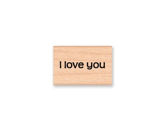 I LOVE YOU - Wood Mounted Rubber Stamp (mcrs 09-30)